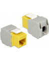 MODUŁ KEYSTONE GNIAZDO RJ45->LSA UTP CAT 6 DO PUSZKI MONTAŻOWEJ ŻÓŁTY DELOCK - nr 15