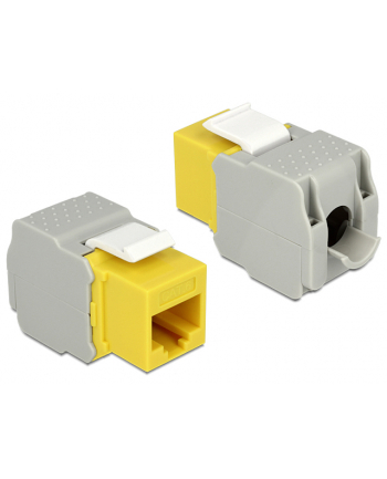 MODUŁ KEYSTONE GNIAZDO RJ45->LSA UTP CAT 6 DO PUSZKI MONTAŻOWEJ ŻÓŁTY DELOCK