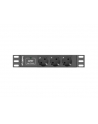 Lanberg  listwa zasilająca Rack PDU 10'' 1U 10A, 3x 230v Shucko 2m, czarna - nr 2