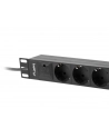 lanberg Listwa zasilająca Rack PDU 10 1U 3x Schuko 2m 16A czarna - nr 12