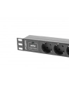 lanberg Listwa zasilająca Rack PDU 10 1U 3x Schuko 2m 16A czarna - nr 6