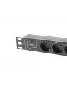 lanberg Listwa zasilająca Rack PDU 10 1U 3x Schuko 2m 10A czarna C14 - nr 14