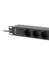 lanberg Listwa zasilająca Rack PDU 10 1U 3x Schuko 2m 10A czarna C14 - nr 17