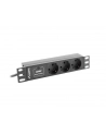 lanberg Listwa zasilająca Rack PDU 10 1U 3x Schuko 2m 10A czarna C14 - nr 6