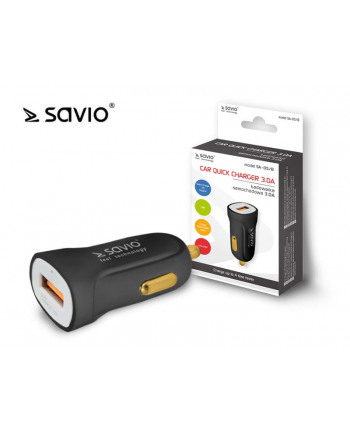 SAVIO SA-05/B Ładowarka samochodowa ze wsparciem Quick Charge 3.0