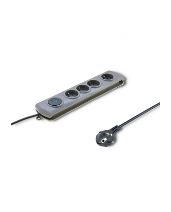 Qoltec Listwa antyprzepięciowa Quick Switch | 4 gniazda | szary | 2.5m nr 1