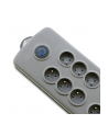 qoltec Listwa antyprzepięciowa Quick Switch, 8 gniazd, 2,5m, szara - nr 2