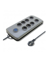 qoltec Listwa antyprzepięciowa Quick Switch, 8 gniazd, 2,5m, szara - nr 5