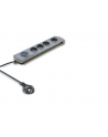 qoltec Listwa antyprzepięciowa Quick Switch, 4 gniazda, 1,5m, szara - nr 2