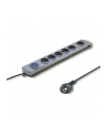 qoltec Listwa antyprzepięciowa Quick Switch, 6 gniazd, 3m, szara - nr 3
