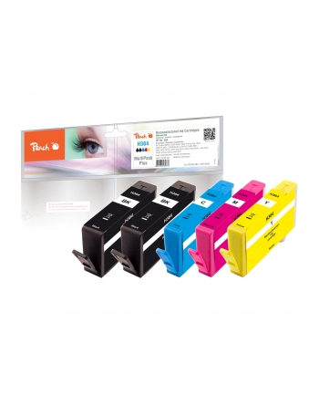 Zestaw tuszy PEACH PI300-685 | CMYBK | HP No. 364 | + 1 tusz black GRATIS nr 1
