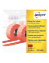 avery zweckform Etykiety cenowe w rolce do metkownic jednorzędowych, czerwone, 26 x 12mm, 15000 sztuk - nr 4