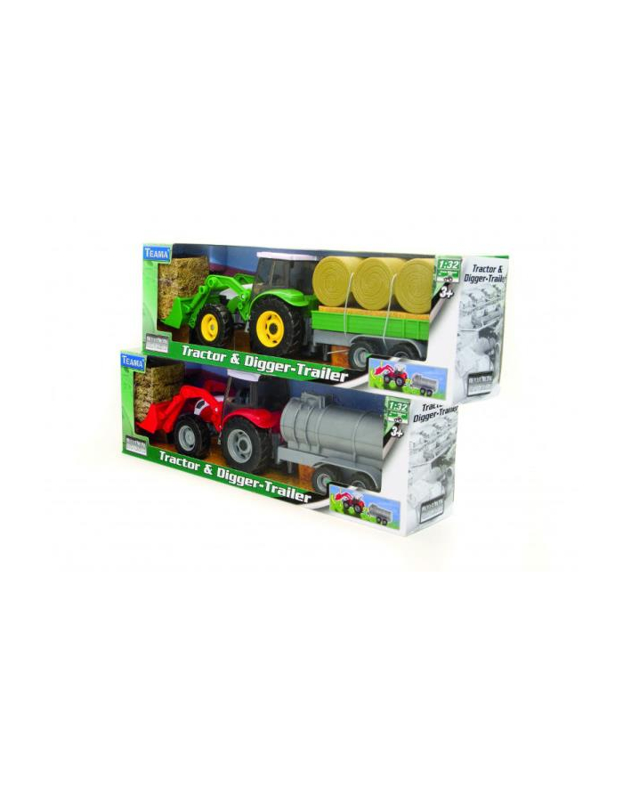 Traktor spychacz 1:32 ver.2 czerwony TEAMA główny