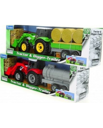 Traktor spychacz 1:32 ver.2 czerwony TEAMA