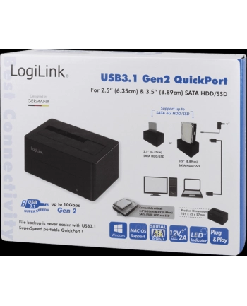 logilink Stacja dokująca USB3.0 dla 2.5/3.5 SATA HDD/SDD nr 1
