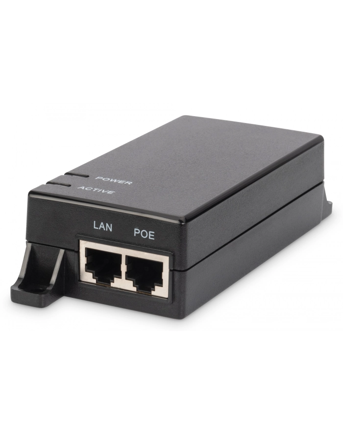 digitus Zasilacz/Adapter PoE 802.3af, max. 48V 15.4W Gigabit 10/100/1000Mbps, aktywny główny