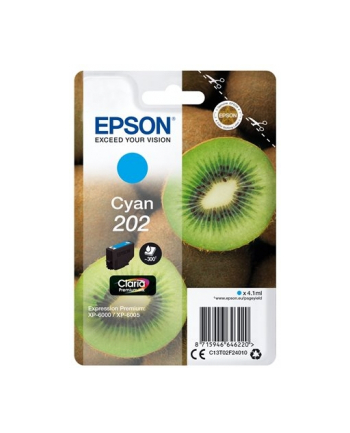 epson Tusz T02F2 Błękitny 4.1 ml do XP-6000