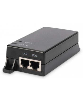 digitus Zasilacz/Adapter PoE 802.3af, max. 48V 15.4W Gigabit 10/100/1000Mbps, aktywny