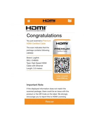 logilink Kabel premium HDMI Ultra HD, 3m nr 1