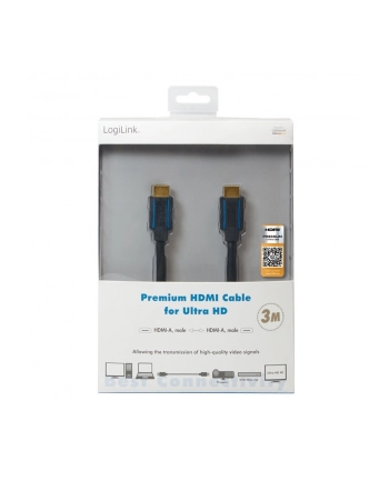 logilink Kabel premium HDMI Ultra HD, 3m nr 2
