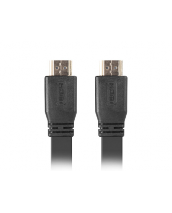 lanberg Kabel HDMI-HDMI v2.0 1.8m czarny płaski 4K 60Hz, pełna miedź