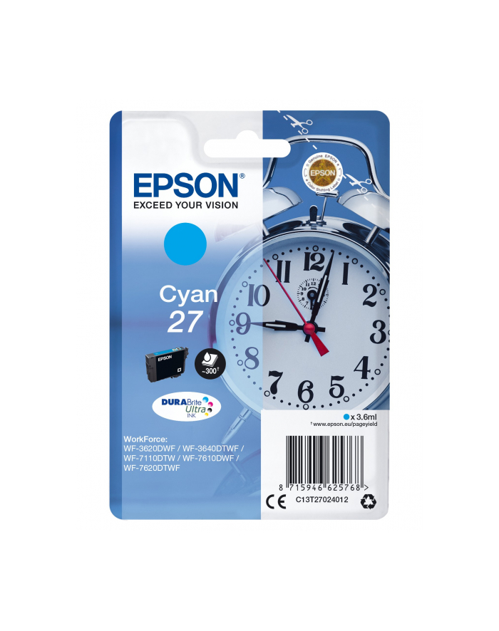 epson Tusz T2702 Niebieski 3.6ml do WF-3620/7110/7610 główny