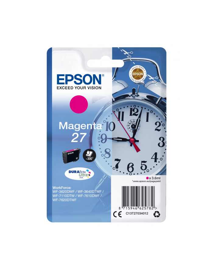 epson Tusz T2703 magenta 3.6ml do WF-3620/7110/7610 główny