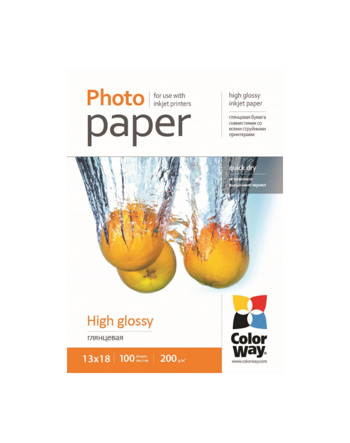 COLORWAY fotopapír/ high glossy 200g/m2, 13x18 / 100 kusů główny