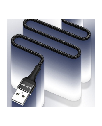 usams Kabel pleciony U5 2A micro USB 1,2m czarny US-SJ224