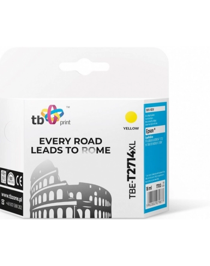 tb print Tusz do Epson WF-3620 TBE-T2714XL żółty 100% nowy główny