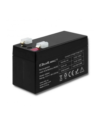 qoltec Akumulator AGM | 12V | 1.3Ah | max. 0.39A nr 2