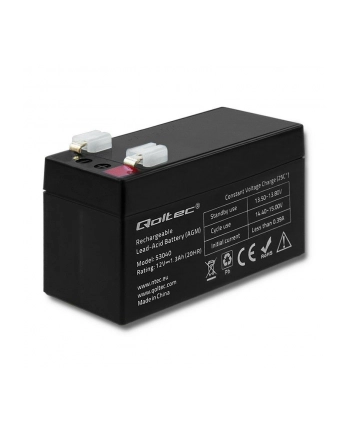 qoltec Akumulator AGM | 12V | 1.3Ah | max. 0.39A nr 1