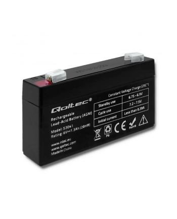 qoltec Akumulator AGM | 6V | 1.3Ah | max.0.39A nr 2