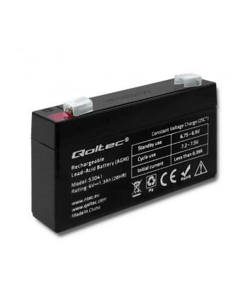 qoltec Akumulator AGM | 6V | 1.3Ah | max.0.39A nr 1