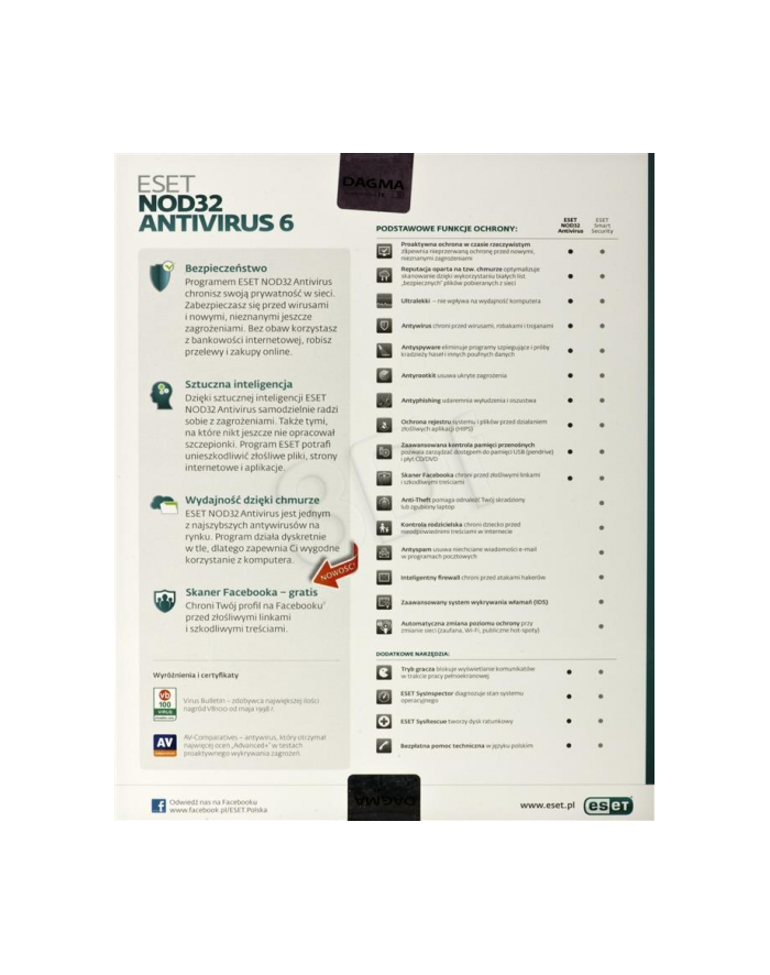 ESET NOD32 ANTIVIRUS 4.0 - 1 STAN/12M główny