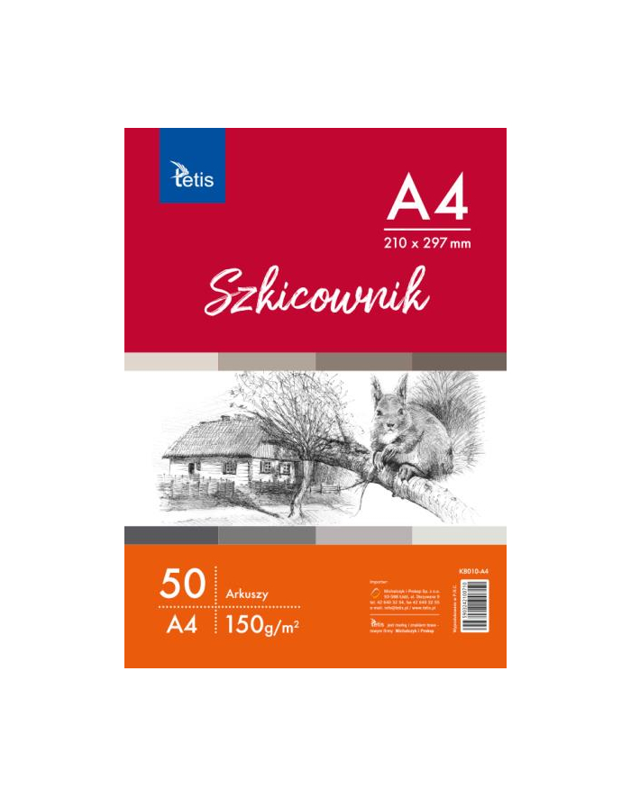 Szkicownik A4 150g 50ark TETIS główny