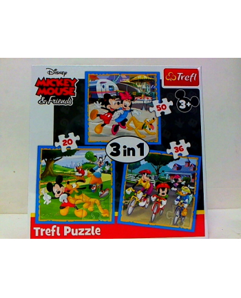 Puzzle 3w1 Myszka Miki z przyjaciółmi 34846 Trefl