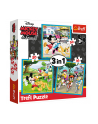 Puzzle 3w1 Myszka Miki z przyjaciółmi 34846 Trefl - nr 3