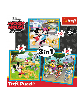 Puzzle 3w1 Myszka Miki z przyjaciółmi 34846 Trefl