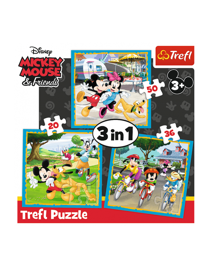 Puzzle 3w1 Myszka Miki z przyjaciółmi 34846 Trefl główny
