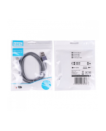 tb Kabel USB-USB C 1.5m szary sznurek