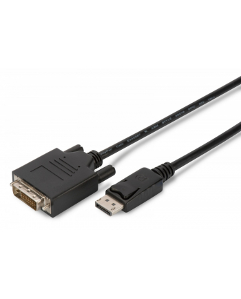 assmann Kabel DisplayPort z zatrzaskiem 1080p 60Hz FHD Typ DP/DVI-D (24+1) M/M 3m