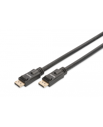 assmann Kabel połączeniowy DisplayPort z zatrzaskami 4K 60Hz UHD Typ DP/DP M/M czarny 15m