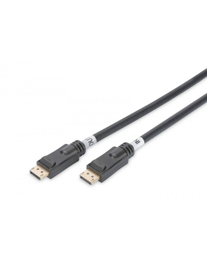 assmann Kabel połączeniowy DisplayPort z zatrzaskami 4K 60Hz UHD Typ DP/DP M/M czarny 20m główny