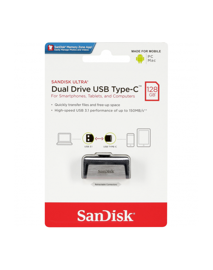 sandisk Pamięć Ultra Dual Drive 128GB USB 3.1 Type-C 150MB/s główny