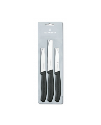 victorinox Zestaw 3 noży do jarzyn, czarne 6.7113.3