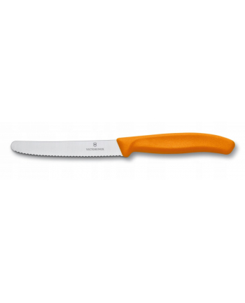 victorinox Nóż do pomidorów, zaokrąglony czubek, ząbkowany, 11cm, pomarańczowy 6.7836.L119