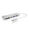 icybox HUB USB 3.0 typu C z 3 portami USB i czytnikiem  kart pamięci IB-HUB1413-CR - nr 2