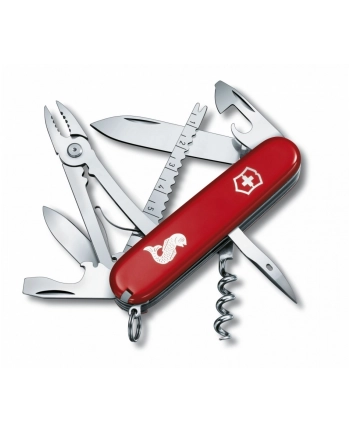 victorinox Scyzoryk Angler z rybką, czerwony, Celidor, 91mm 1.3653.72 nr 1
