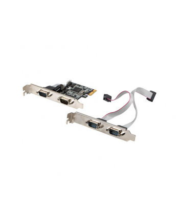 lanberg Karta PCI Express - COM 9Pin x4 + Śledzie Low Profile